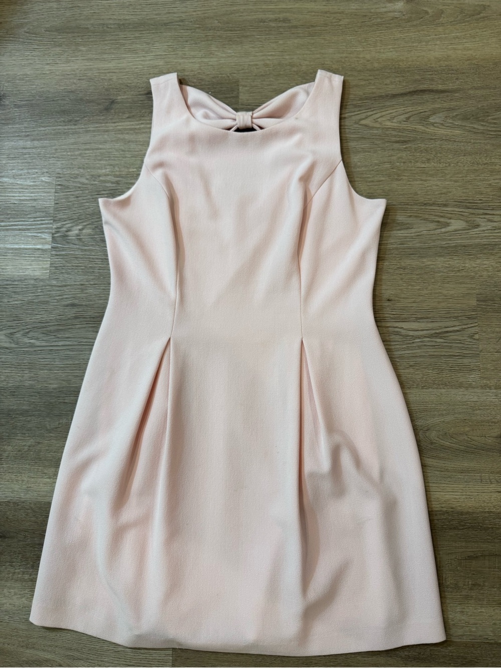 J Howard | Pale Pink Sleeveless Dress with Back Bow Detail | Size 14